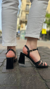 Sandale Stras Noir